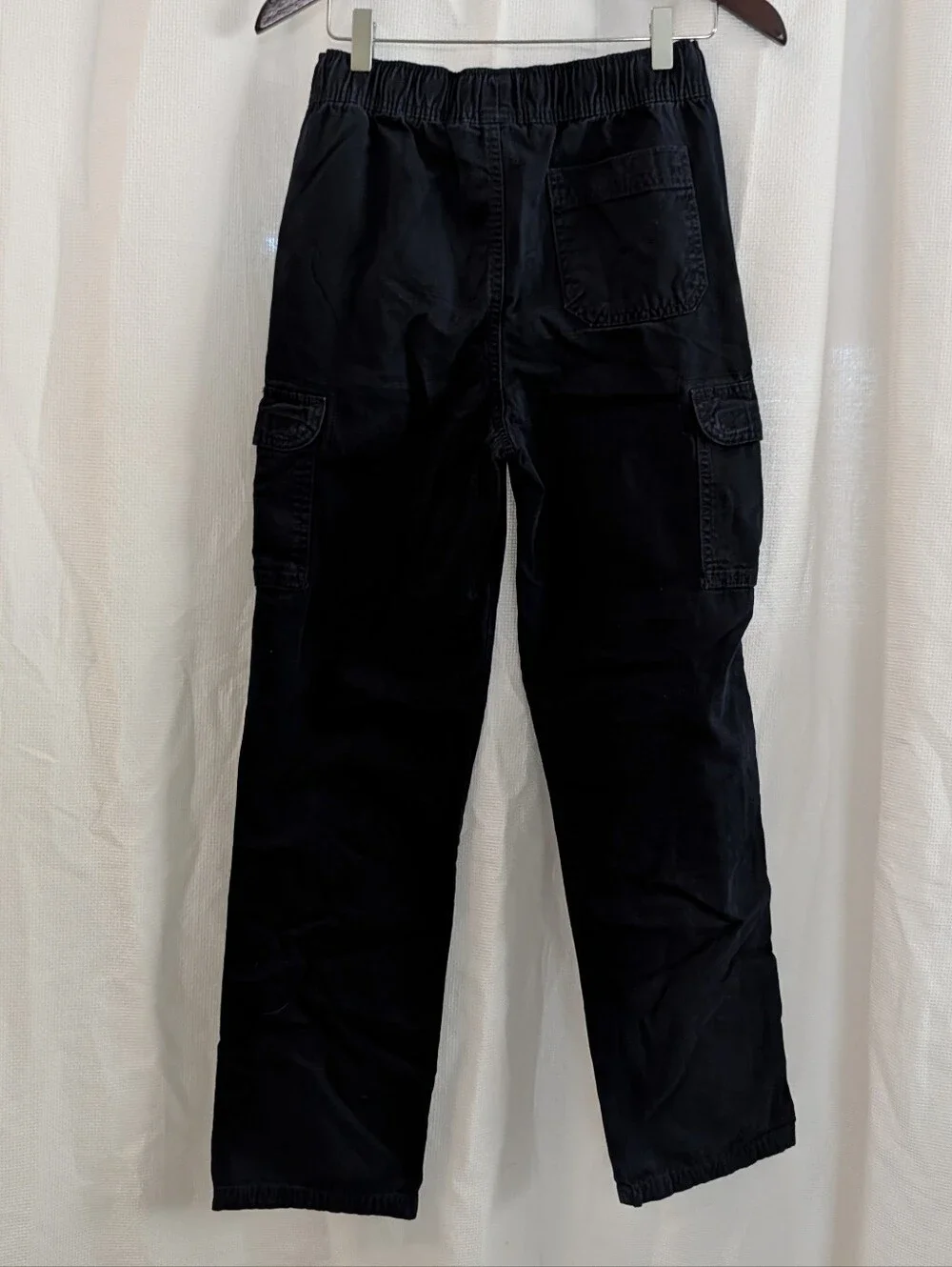 Children's Place Navy Blue Elastic Waist Cargo Pants With Adjustable Waist